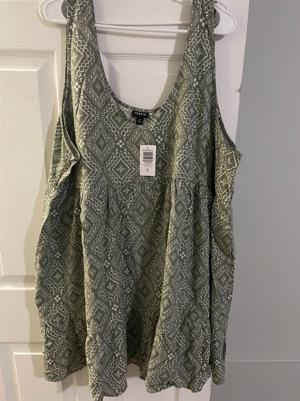 torrid Olive Green Diamond Print dress